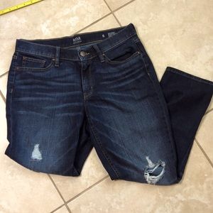 a.n.a Skinny Boyfriend Crop Distressed Jeans